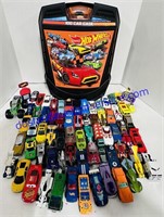 Lot of 80 Hot Wheels In Carry Case