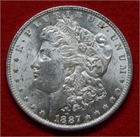 1887 O Morgan Silver Dollar