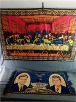 JFK/ RFK Kennedy Tapestry Rug Wall Hanging