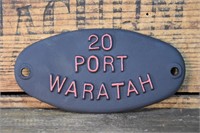 Port Waratah Engine Depot Plate - BRASS