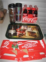 6 Pk Bottle Cokes-Tray-3 Cardboard Holders-Opener