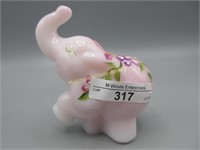 Fenton hand painted rosalene elephant