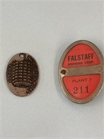 Falstaff Pin & Illinois Tool Works Chicago Tag