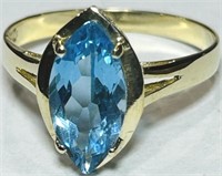 14KT YELLOW GOLD TOPAZ RING 1.60 GRS