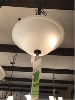 large  glass shade ceiling fixture