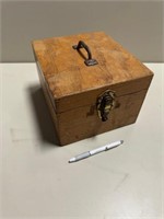 Antique Wooden Treasure Box with latch