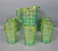 Westmoreland Green Checkerboard 7 Pc Water Set