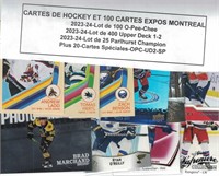 Cartes de Hockey lot de 500 (2023-24)- et 100