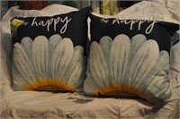 Happy Throw pillows New