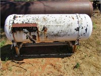 Propane tank on stand