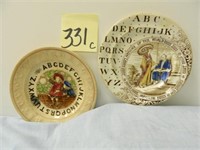 (2) Early Child's ABC Plates