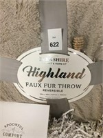 BERKSHIRE HIGHLAND FAUX FUR THROW BLANKET