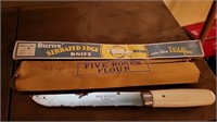 Five Roses Flour Knife & Burns knife lot