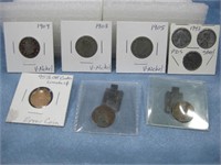 Assorted Coins Includes Indian Cents & V-Nickels