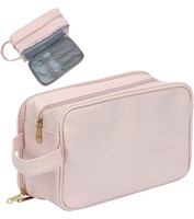 Two Pink Fixwal Travel Toiletry Bags, 11 x 6 Inch