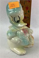 Donald Duck pottery coin bank