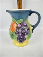 Czechoslovakia pottery fruit pitcher