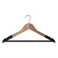 5 Pcs, Wooden Hangers with Black Velvet Flocking