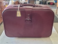 Vintage Leather Zip Luggage Bag