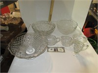 Assorted crystal bowls