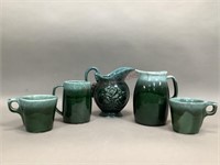 Hull Pottery Drip Glaze Pitcher, Mugs and More
