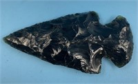 Modern spear head made of obsidian, about 4.25" lo