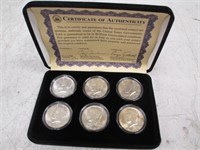 1964-1969 JFK Kennedy Half Dollar Silver 6 Coin