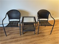 3 PC PATIO SET WITH 2 CHAIRS & TABLE