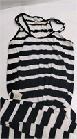 Turo by Vince Camuto Black White Stripe Tank Dress