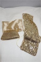 WHITING AND DAVIS GOLD MESH LADIES PURSE