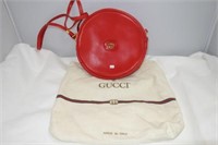 GUCCI HAND BAG RED, ROUND