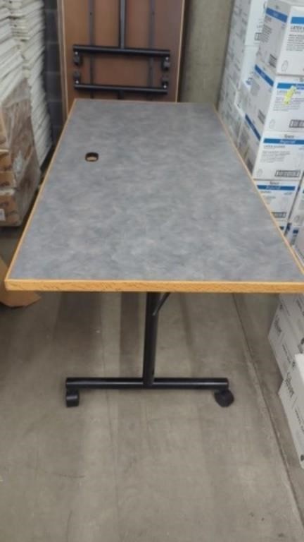 (5) Rolling Computer Tables 5ft long
