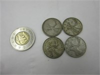 4 x 0.25$ Canada silver