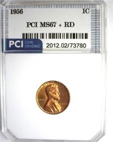 1956 Cent MS67+ RD LISTS $15000