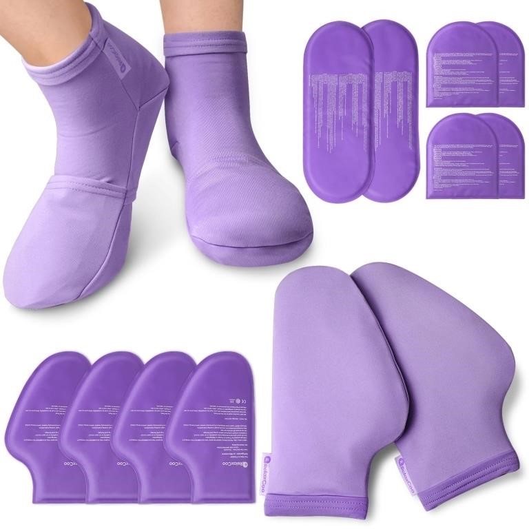 Cold Therapy Socks & Hand Ice Pack Cold Gloves for