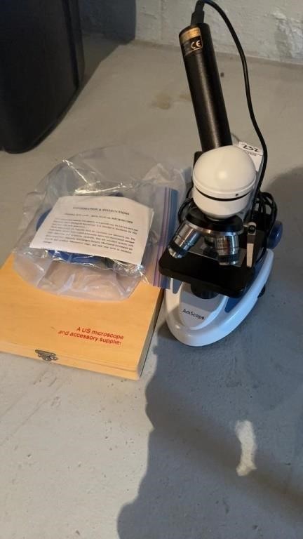 AM scope microscope with instructions and