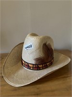 VTG. STRAW WESTERN COWBOY HAT