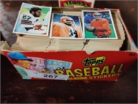 Box of 1981 Topps NFL stickers