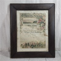 1902 framed marriage certificate