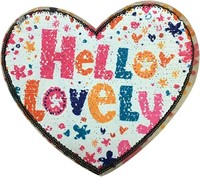 Sew On Heart & Letter Reversible Sequin Patches