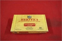 Ammo .223 Rem 20 Rounds Herters 55 Gr