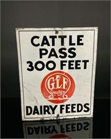 GLF Cattle Dairy Pass 300 Feet Sign Feeds Sign