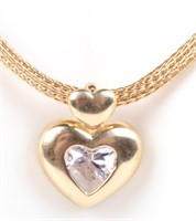 14K YELLOW GOLD MICHAEL ANTHONY HEART NECKLACE