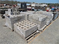 (6) Pallets of Assorted Concrete Half Blocks