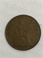 1927 GREAT BRITAIN ONE PENNY