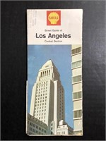 1966 SHELL GAS STATION ROAD MAP - LOS ANGELES
