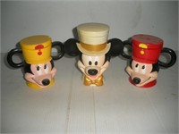 3 Disney On Ice Character Cup/Snack Containers