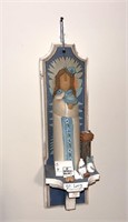 Decorative Wall Hanging Wood Figurine - St. L