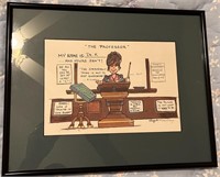 Signed and Numbered Cartoon by Thayer - The