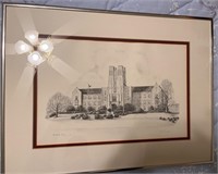 Print of Burruss Hall Virginia Tech by Edith